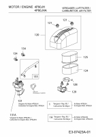 Ersatzteile MTD-Motoren Vertikal 4P90JH Typ: 752Z4P90JH  (2012) Luftfilter, Vergaser