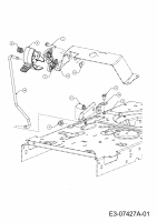 Ersatzteile MTD Rasentraktor Gold 175/105 Typ: 13AN771N615  (2012) Geschwindigkeitsregelung 