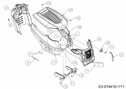 Ersatzteile Tigara Rasentraktoren TG 15/96 HE Typ: 13H279KF649 (2018) Motorhaube K-Style