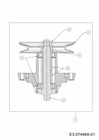 Ersatzteile B Power Rasentraktoren BT 155-96 LH Typ: 13CM793F615  (2012) Messerspindel 618-04474A