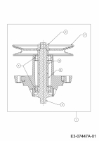 Ersatzteile Verts Loisirs Rasentraktoren VLH 107 B Typ: 13CT79KG617  (2013) Messerspindel 618-04456A