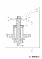 Ersatzteile WOLF-Garten Rasentraktor Select 92.130 T Typ: 13RH76RE650  (2011) Messerspindel 618-0409B 