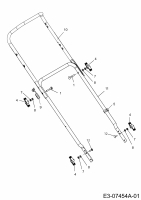 Ersatzteile WOLF-Garten Benzin Rasenmäher mit Antrieb Ambition 40 A Typ: 12A-I45G650  (2013) Holm 