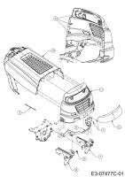 Ersatzteile Mastercut Rasentraktoren Mastercut 92 Typ: 13HH761E659  (2015) Motorhaube 1-Style