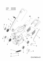 Ersatzteile MTD Elektro Rasenmäher ohne Antrieb LE 3210 Typ: 18ACA1D-600  (2012) Grundgerät 