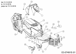 Cub Cadet Ersatzteile Rasentraktoren LT2 NS96 13I279DF603  (2017) Motorhaube D-Style