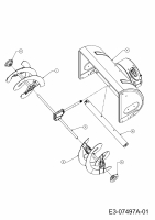 Ersatzteile MTD Schneefräse E 730 F Typ: 31AE7H8G799R  (2007) Fräsgehäuse, Schnecke, Schneckengetriebe 