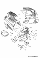 Ersatzteile Xpider Rasentraktoren XT 1392 PM Typ: 13AH765E693 (2012) Motorhaube 5-Style