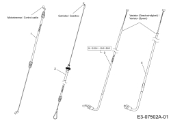 Cub Cadet Ersatzteile Motormäher mit Antrieb CC 53 SPBE V 12AGQ56L603  (2012) Bowdenzüge