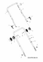 Ersatzteile Sterwins Motormäher mit Antrieb 460 HTC Typ: 12C-J6AQ638  (2013) Holm