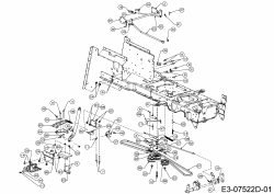 Ersatzteile Gartenland Rasentraktoren GL 15.5/92 H Typ: 13HM99GE640  (2016) Fahrantrieb