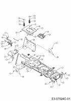 Cub Cadet Ersatzteile Rasentraktoren CC 1020 BHN 13HT91AN603  (2016) Anhängekupplung hinten, Rahmen