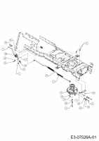 Ersatzteile Gutbrod Rasentraktoren GLX 105 RHL-K Typ: 13AG91GN690  (2012) Mähwerkseinschaltung, Motorkeilriemenscheibe