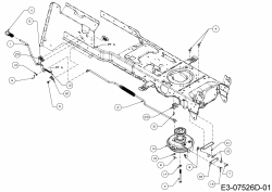 Cub Cadet Ersatzteile Rasentraktoren CC 1020 BHN 13HT91AN603  (2016) Mähwerkseinschaltung, Motorkeilriemenscheibe