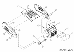 Ersatzteile MTD Rasentraktor 200/105 H Typ: 13AT993N676  (2012) Motorhaube 3-Style 