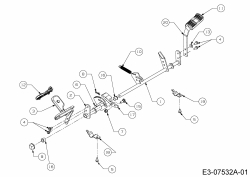 Ersatzteile MTD Rasentraktor 200/105 H Typ: 13AT993N676  (2012) Pedalwelle 