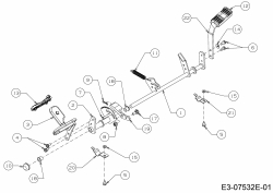 Ersatzteile MTD Rasentraktor 220/105 H Typ: 13HU99KN676  (2016) Pedale 