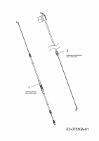 Ersatzteile Mr.Gardener Motormäher mit Antrieb HWD 5553 TH Typ: 12A-85CQ629  (2013) Bowdenzüge