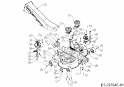 Ersatzteile Gartenland Rasentraktoren GL 15.5/92 H Typ: 13HM99GE640  (2016) Mähwerk E (36/92cm)