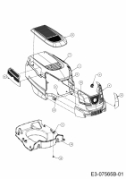 Ersatzteile WOLF-Garten Rasentraktor Expert 105.165 A Typ: 13HN90WN650  (2015) Motorhaube W-Style 