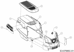 Ersatzteile WOLF-Garten Rasentraktor Expert 107.175 H Typ: 13HD93WG650  (2016) Motorhaube W-Style 