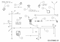 Ersatzteile WOLF-Garten Rasentraktor Expert 105.165 A Typ: 13HN90WN650  (2015) Elektroteile 