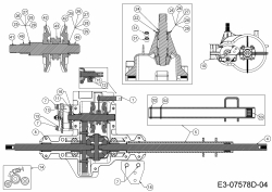 Ersatzteile WOLF-Garten Rasentraktor Expert 92.165 A Typ: 13HN90WE650  (2016) Getriebe 618-04331A 
