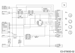 Cub Cadet Ersatzteile Rasentraktoren CC 1019 HN 13HJ91AN603  (2015) Schaltplan