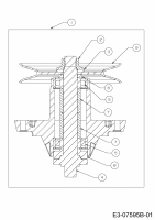 Ersatzteile Massey Ferguson Rasentraktoren MF 50-24 SD Typ: 13HQ93GP695  (2015) Messerspindel 618-04125B