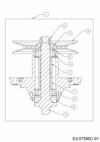 Cub Cadet Ersatzteile Gartentraktoren CC 1224 KHP 14HQ94AP603  (2016) Messerspindel 618-04125B