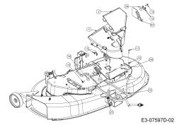 Cub Cadet Ersatzteile Rasentraktoren CC 917 AF 13H890AF603  (2016) Abdeckungen links und rechts Mähwerk F (38/96cm)