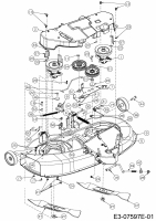 Cub Cadet Ersatzteile Rasentraktoren CC 917 AF 13HN90AF603  (2016) Mähwerk F (38/96cm)