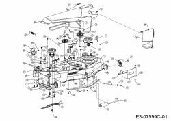 Ersatzteile Massey Ferguson Rasentraktoren MF 50-24 SD Typ: 13HQ93GP695  (2015) Mähwerk P (50/127cm)