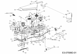 Ersatzteile Massey Ferguson Rasentraktoren MF 50-24 SH Typ: 13HQ93GP695  (2016) Mähwerk P (50/127cm)
