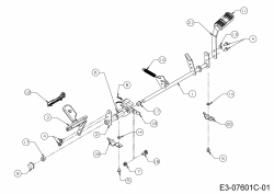 Ersatzteile Gartenland Rasentraktoren GL 15.5/92 H Typ: 13HM99GE640  (2015) Pedalwelle