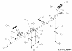 Ersatzteile Gartenland Rasentraktoren GL 15.5/92 H Typ: 13HM99GE640  (2016) Pedale