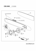 Ersatzteile WOLF-Garten Benzin Kettensäge CSG 4640 Typ: 41AY4640650  (2013) Schwert 