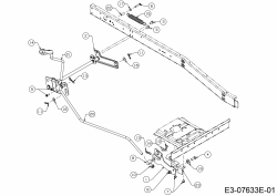 Ersatzteile MTD Rasentraktor Minirider 76 RDE Typ: 13A726SD600  (2020) Mähwerksaushebung 