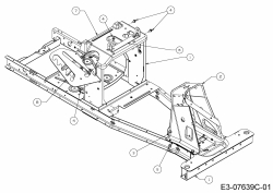 Ersatzteile MTD Rasentraktor 76 SD Typ: 13B226JD600  (2014) Rahmen 