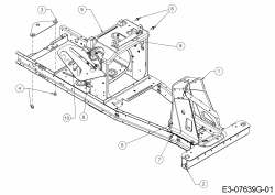 Ersatzteile MTD Rasentraktor Minirider 76 RDE Typ: 13A726SD600  (2020) Rahmen 