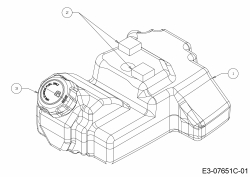 Ersatzteile WOLF-Garten Rasentraktor Scooter Hydro Typ: 13A221SD650  (2018) Tank 