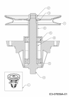 Ersatzteile Troy-Bilt Rasentraktoren Pony 42 Typ: 13AN77KS309  (2013) Messerspindel 618-04822A