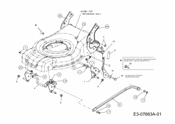 Ersatzteile Troy-Bilt Motormäher TB 40 Typ: 11A-I49Q563  (2012) Höhenverstellung