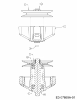 Ersatzteile MTD Rasentraktor Minirider 60 Typ: 13C3054-600  (2012) Messerspindel 618-0451 