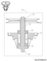 Cub Cadet Ersatzteile Zero Turn Z-Force 46 S 17AI5BHH603  (2012) Messerspindel 618-04865A
