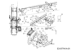 Cub Cadet Ersatzteile Gartentraktoren GTX 2100 14A-3GE-603  (2012) Elektrische Korbentleerung, Rahmen