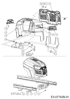 Cub Cadet Ersatzteile Gartentraktoren GTX 2100 14A-3GE-603  (2013) Motorhaube A-Style