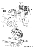 Cub Cadet Ersatzteile Gartentraktoren GTX 2100 14A-3GE-603  (2014) Motorhaube