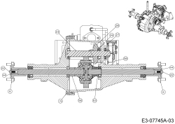 Cub Cadet Ersatzteile Gartentraktoren GTX 2100 14A-3GE-603  (2012) Achstrichter, Bremse, Differential, Radnaben