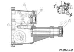 Cub Cadet Ersatzteile Gartentraktoren GTX 2100 14A-3GE-603  (2012) Achstrichter rechts